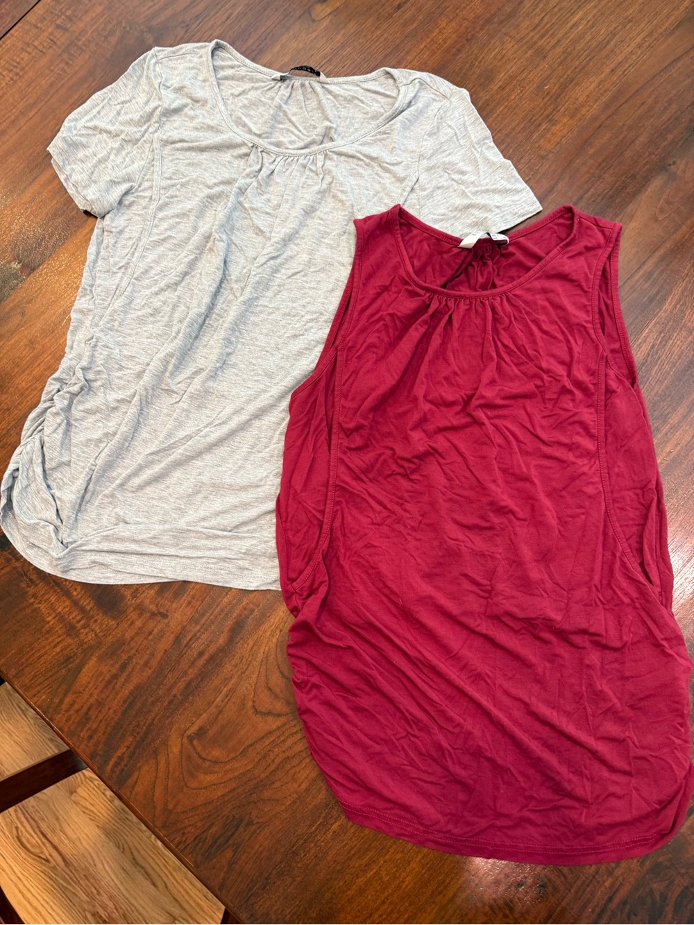 Women's nursing tops Lightweight Jersey nursing tee and tank top, size small